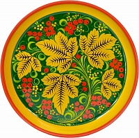 Панно-тарелка с художественной росписью "Хохлома - Рябина", арт.18040210021